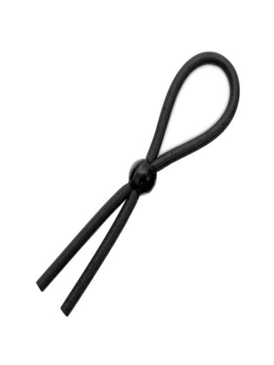 Love In Leather Silicone Cock Tie Black - Passionzone Adult Store